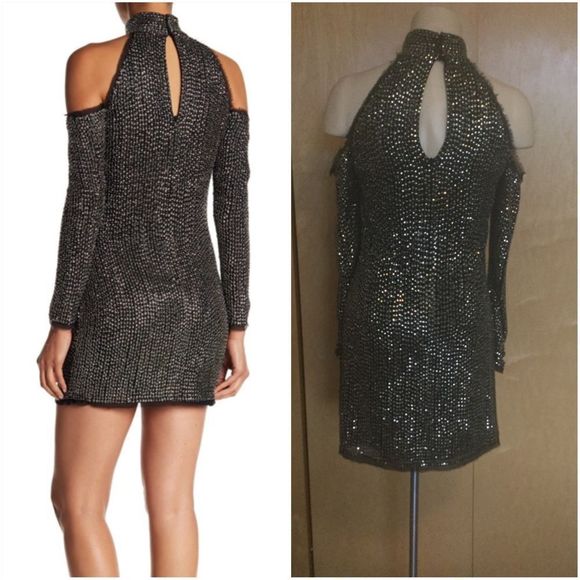 Rachel Zoe Kipling Cold Shoulder Sequin Dress - Picture 3 of 8